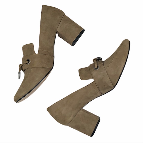 NWOB Sole Society Matador Suede Block Heel Loafer - Picture 3 of 9